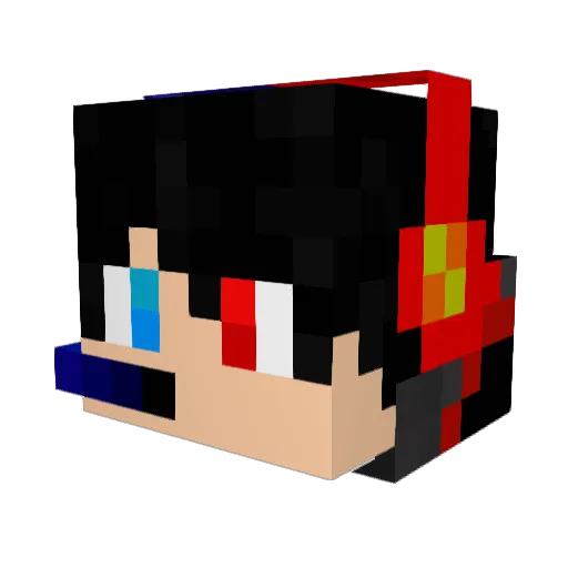 1noodle186 Minecraft avatar head, 3D render