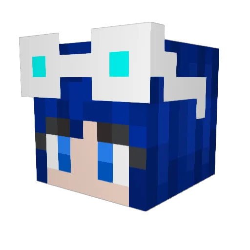 1noru Minecraft avatar head, 3D render
