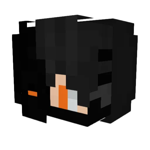1nscripted Minecraft avatar head, 3D render