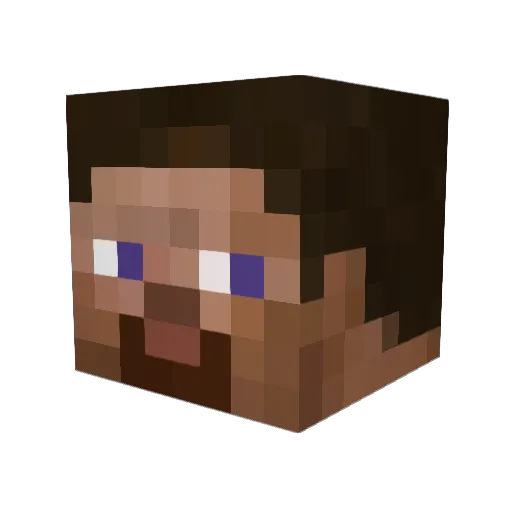 1ntae Minecraft avatar head, 3D render