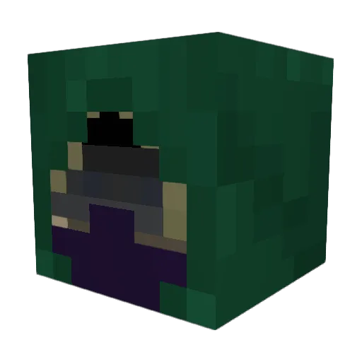 1nviz Minecraft avatar head, 3D render