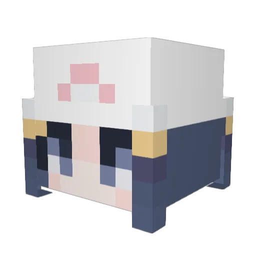 1o1o1o Minecraft avatar head, 3D render