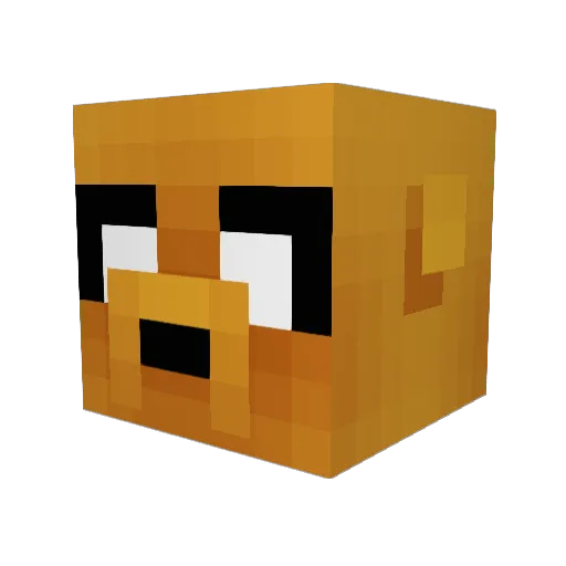 1o7c Minecraft avatar head, 3D render
