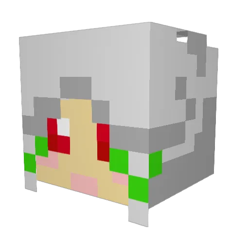 1oak Minecraft avatar head, 3D render