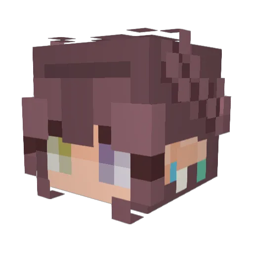 1obster Minecraft avatar head, 3D render