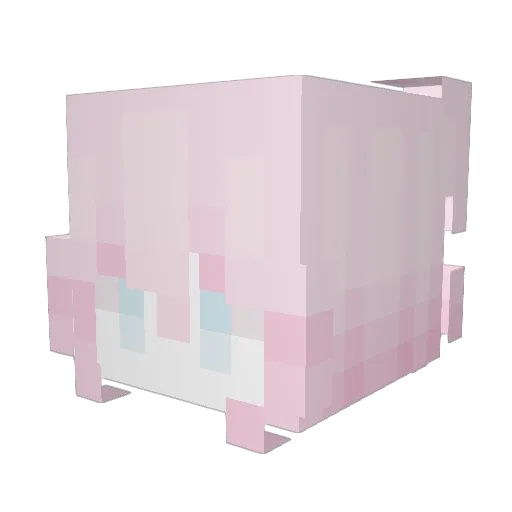 1ofii Minecraft avatar head, 3D render