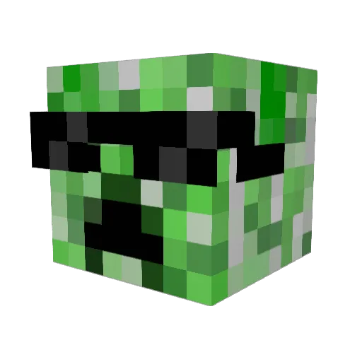 1ognn Minecraft avatar head, 3D render