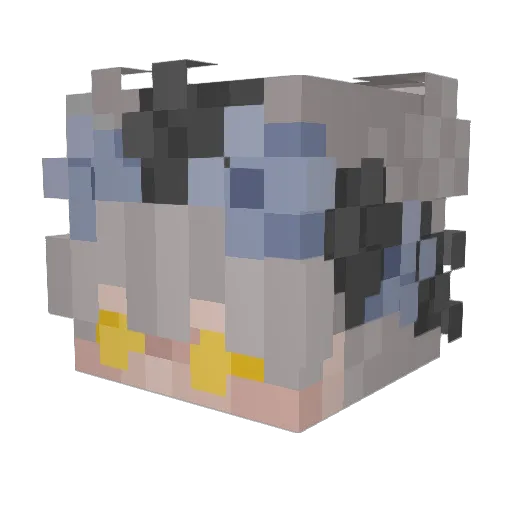 1oveme Minecraft avatar head, 3D render