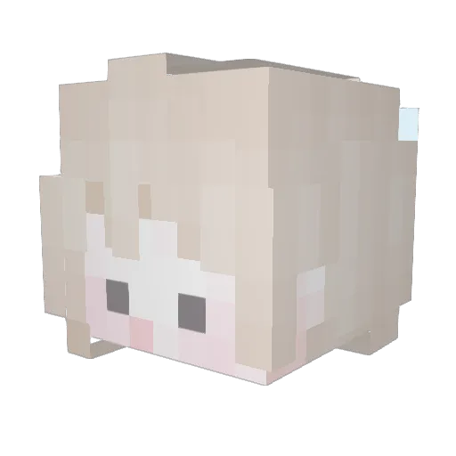 1ovesena Minecraft avatar head, 3D render