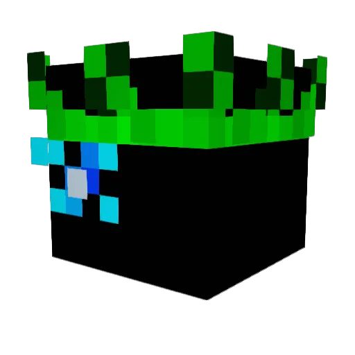 1p1p1p1 Minecraft avatar head, 3D render