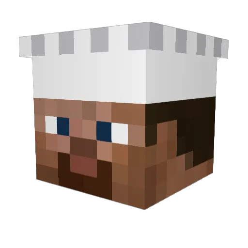 1pac1337 Minecraft avatar head, 3D render
