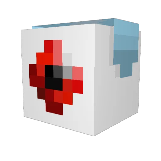 1packman Minecraft avatar head, 3D render