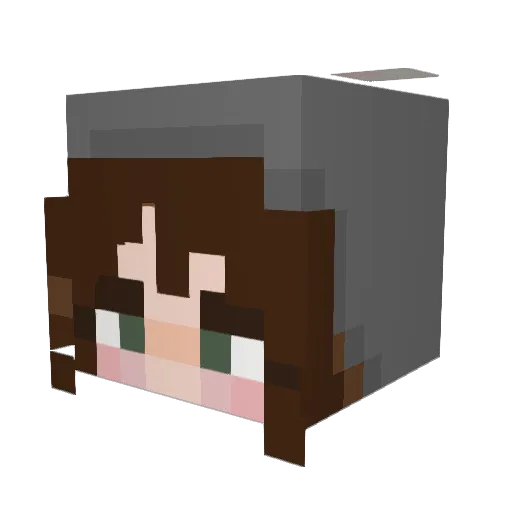 1pevk Minecraft avatar head, 3D render