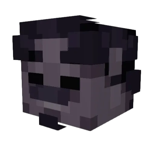 1plush Minecraft avatar head, 3D render