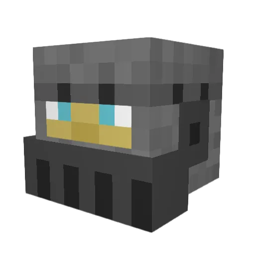 1pn7 Minecraft avatar head, 3D render