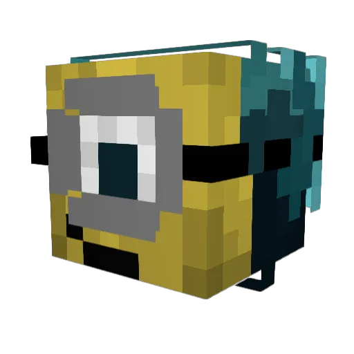 1r_a_f_a1 Minecraft avatar head, 3D render