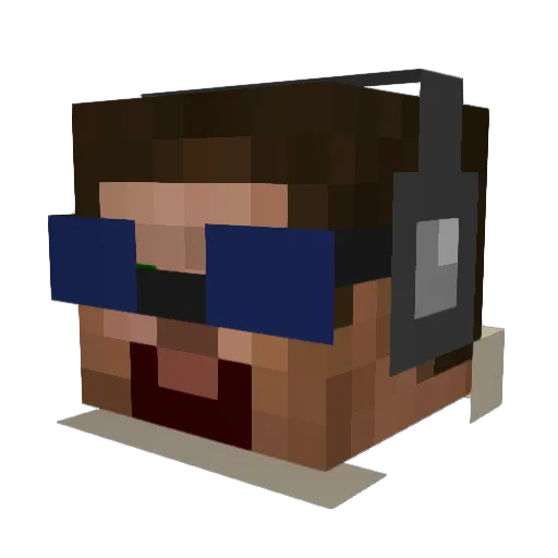 1red_f1sh Minecraft avatar head, 3D render