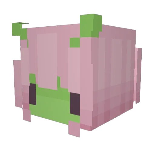 1reflect Minecraft avatar head, 3D render