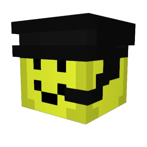 1reserve1 Minecraft avatar head, 3D render