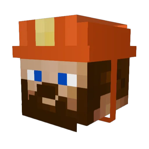 1s06 Minecraft avatar head, 3D render