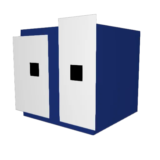 1s78 Minecraft avatar head, 3D render