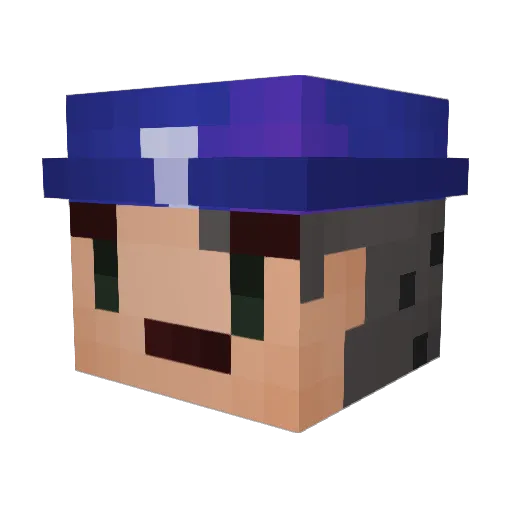 1s_hy0 Minecraft avatar head, 3D render