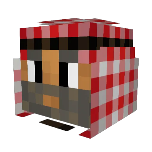 1sac_ Minecraft avatar head, 3D render