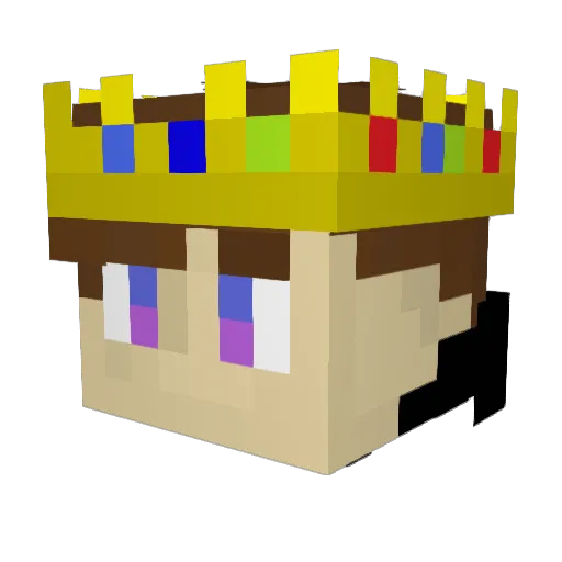 1sackman Minecraft avatar head, 3D render