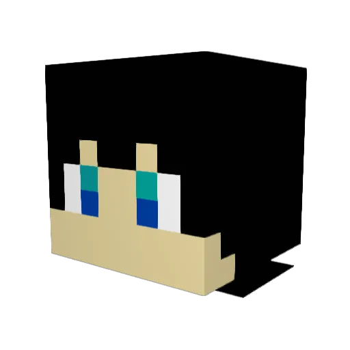 1se0 Minecraft avatar head, 3D render