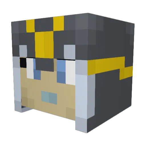 1shotdeath3 Minecraft avatar head, 3D render