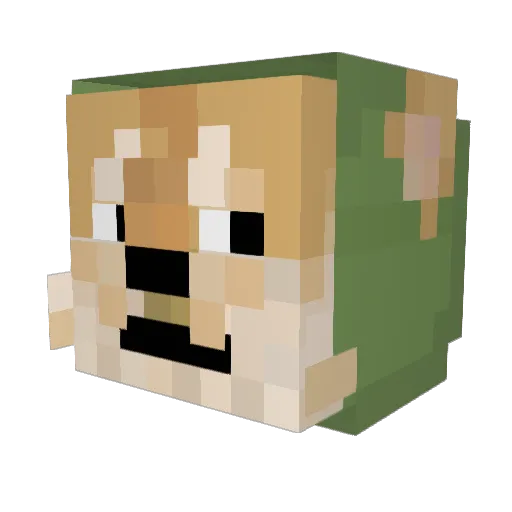 1slam Minecraft avatar head, 3D render