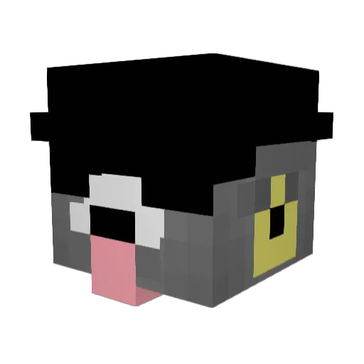 1smonk Minecraft avatar head, 3D render