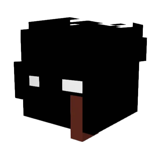 1snizi Minecraft avatar head, 3D render