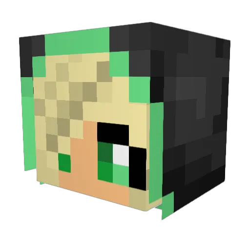 1sophia1 Minecraft avatar head, 3D render