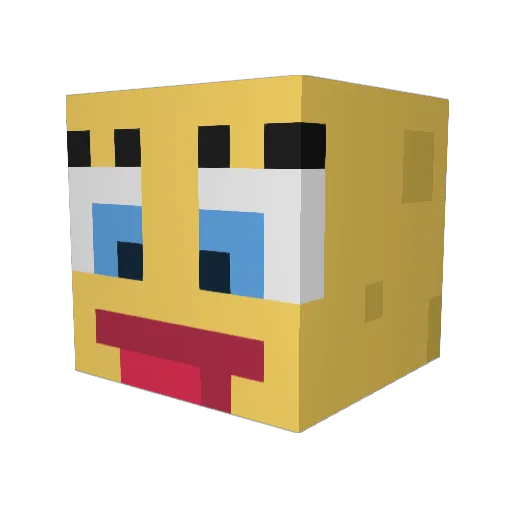 1specteurPoulet Minecraft avatar head, 3D render
