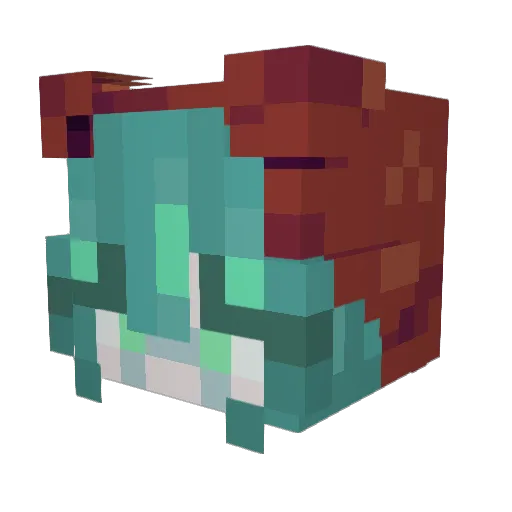 1squidgirl Minecraft avatar head, 3D render