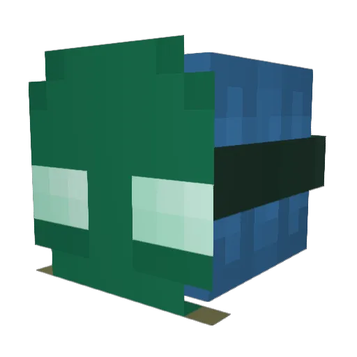 1stClasssed Minecraft avatar head, 3D render