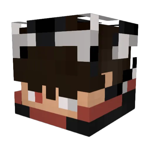 1stCrazy Minecraft avatar head, 3D render