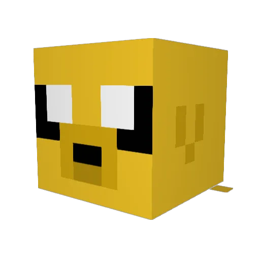 1stNylex Minecraft avatar head, 3D render