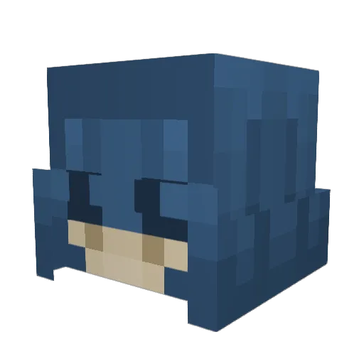 1string Minecraft avatar head, 3D render