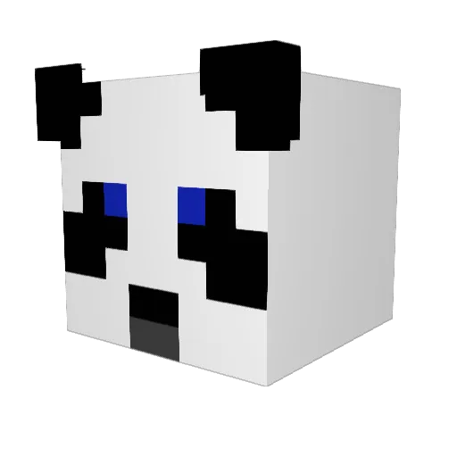 1tapheadless Minecraft avatar head, 3D render