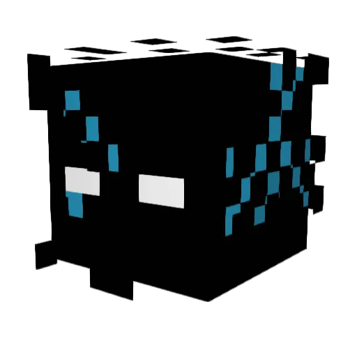 1tate Minecraft avatar head, 3D render