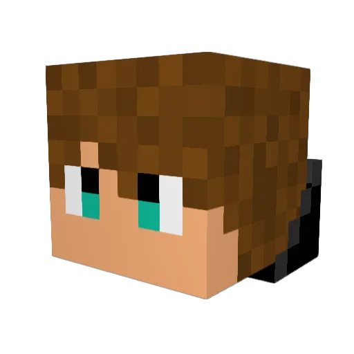 1ts Minecraft avatar head, 3D render