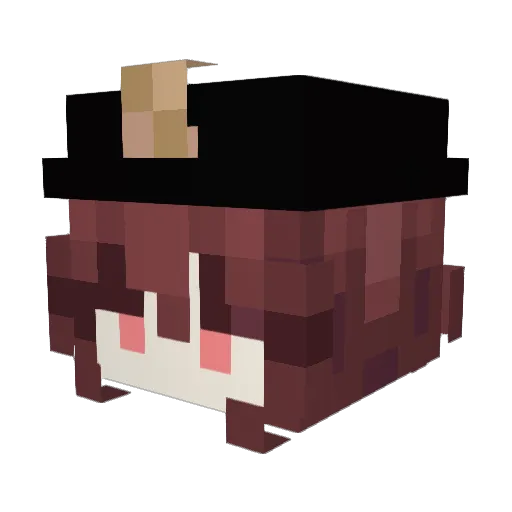 1tsura Minecraft avatar head, 3D render