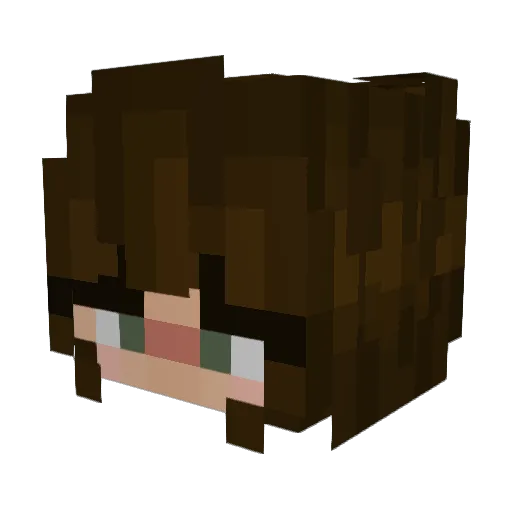 1tu Minecraft avatar head, 3D render