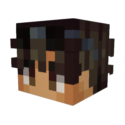 1tzQuite Minecraft avatar head, 3D render