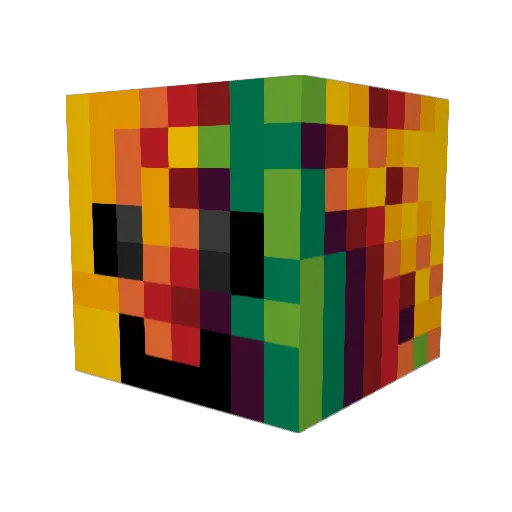 1tzR1xky Minecraft avatar head, 3D render