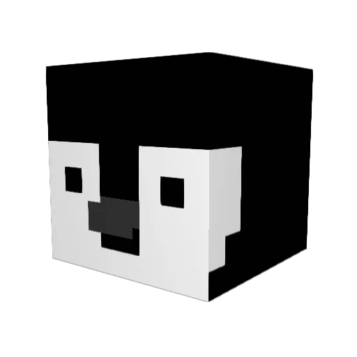 1tzToon Minecraft avatar head, 3D render