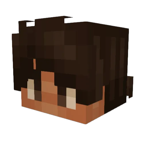 1tznathan_and_jo Minecraft avatar head, 3D render