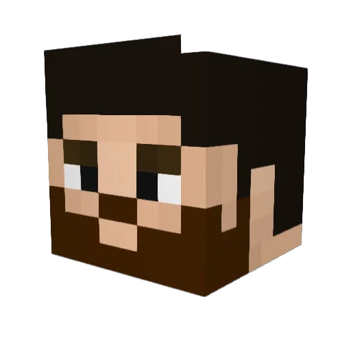 1ucas12 Minecraft avatar head, 3D render